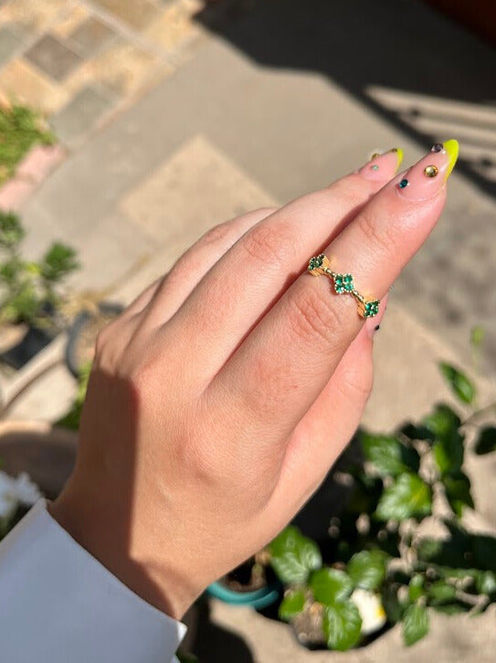 ANILLO FLORES VERDES