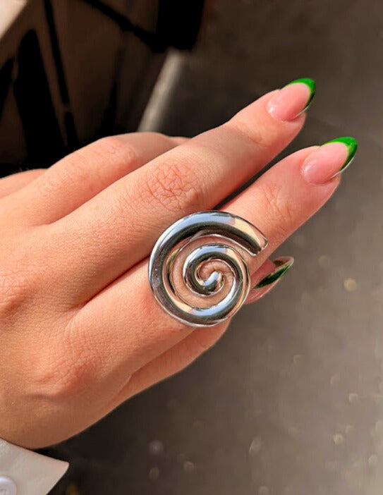 ANILLO ESPIRAL PLATA