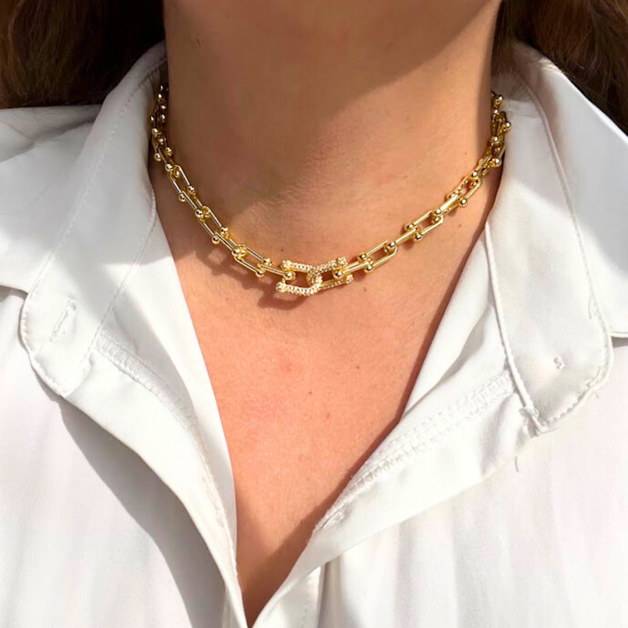 CHOKER ESLABON DORADO