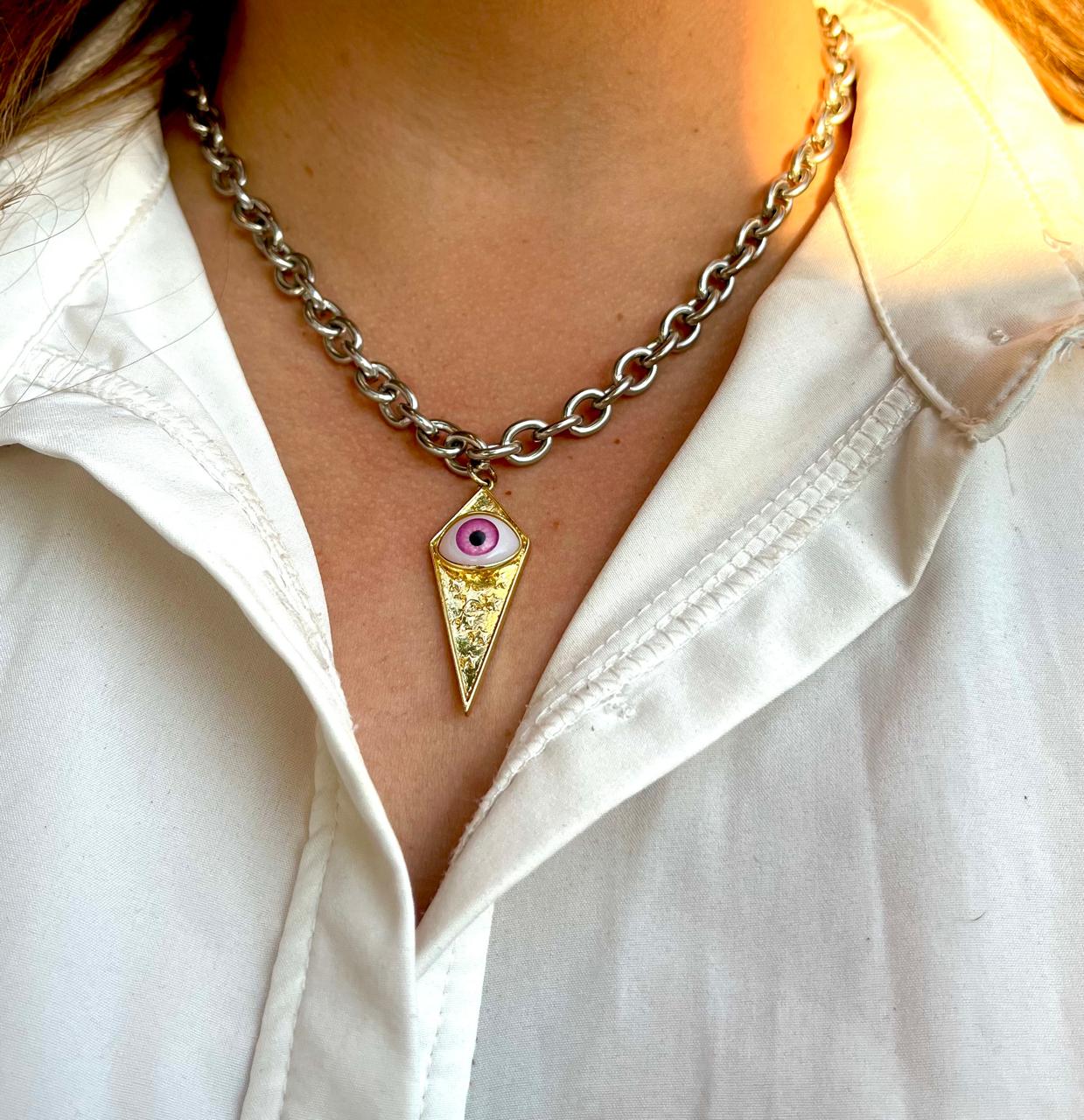 COLLAR BICOLOR OJO
