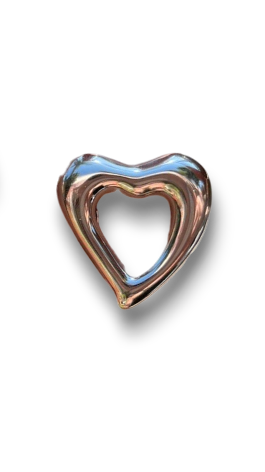 ANILLO SILUETA CORAZON PLATA