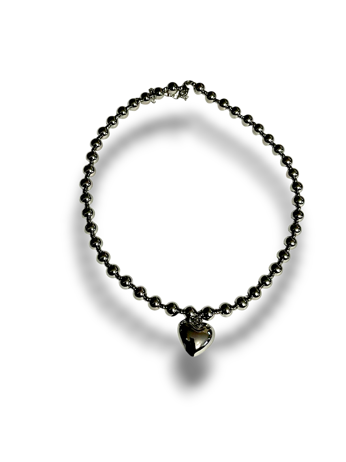 CHOKER BOLITAS CORAZON PLATA
