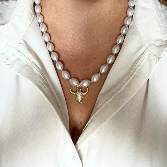 CHOKER PERLA TORO