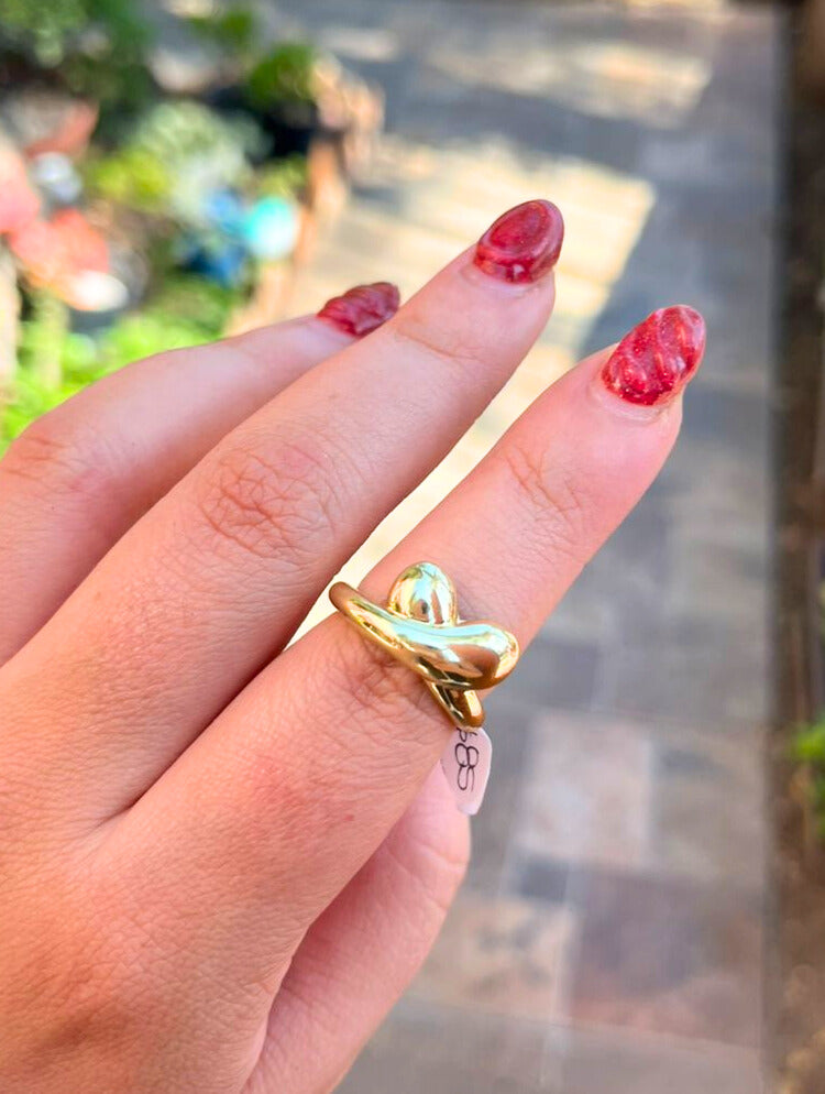 ANILLO CORAZON CRUZADO