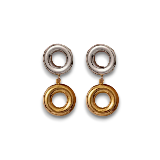 ARETES HOP BICOLOR