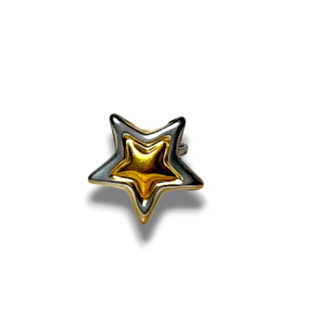 ANILLO ESTRELLA BICOLOR