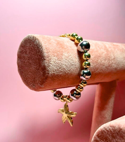 PULSERA BICOLOR ESTRELLA