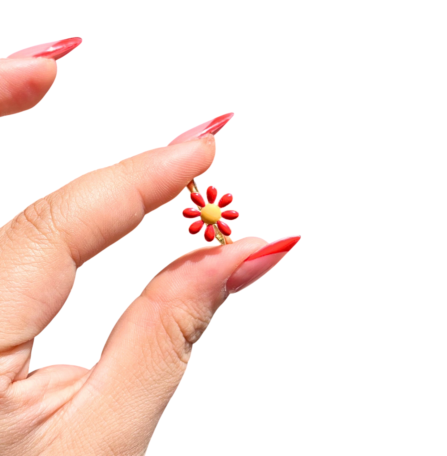 ANILLO MARGARITA ROJA