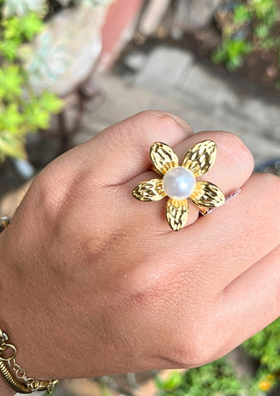 ANILLO FLOR PERLA