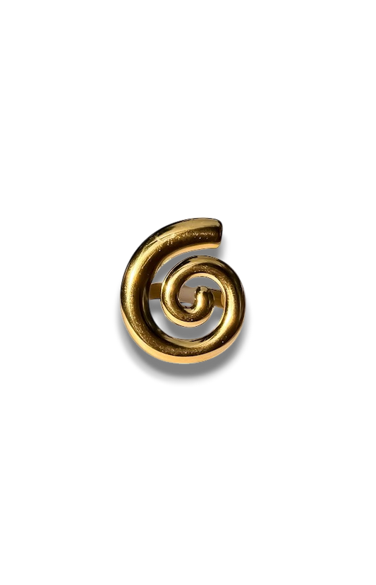 ANILLO ESPIRAL DORADO