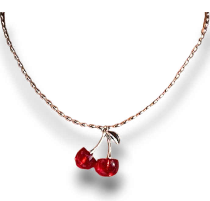 COLLAR CEREZA PLATA