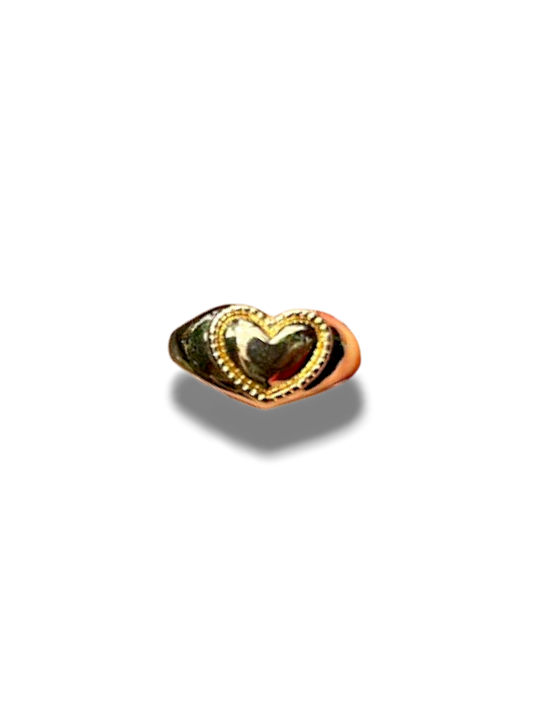 ANILLO CORAZON DORADO