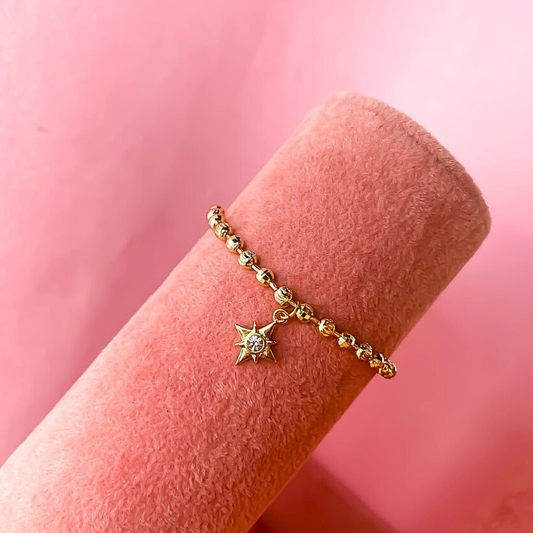 PULSERA BOLITAS ESTRELLA