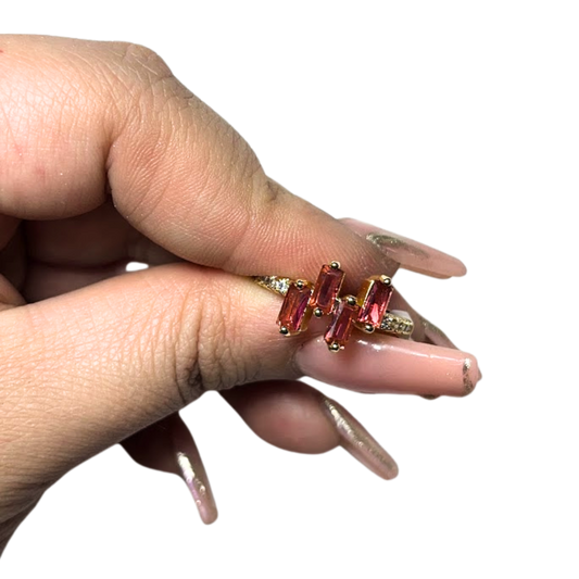 ANILLO ZIRCONIAS RED
