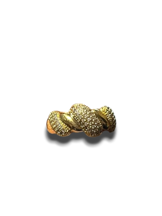 ANILLO TRENZA ZIRCONIAS
