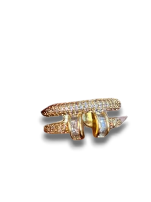 ANILLO DOBLE ZIRCONIAS