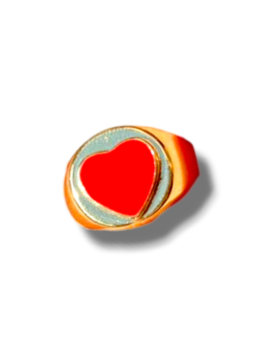 ANILLO CORAZON ROJO