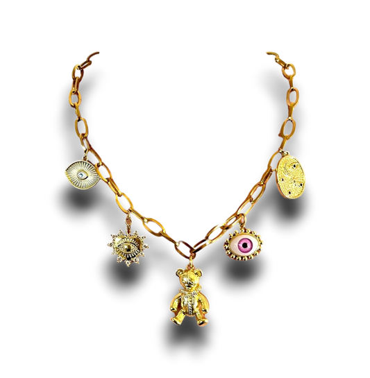 CHOKER OSO Y OJOS COLGANTES