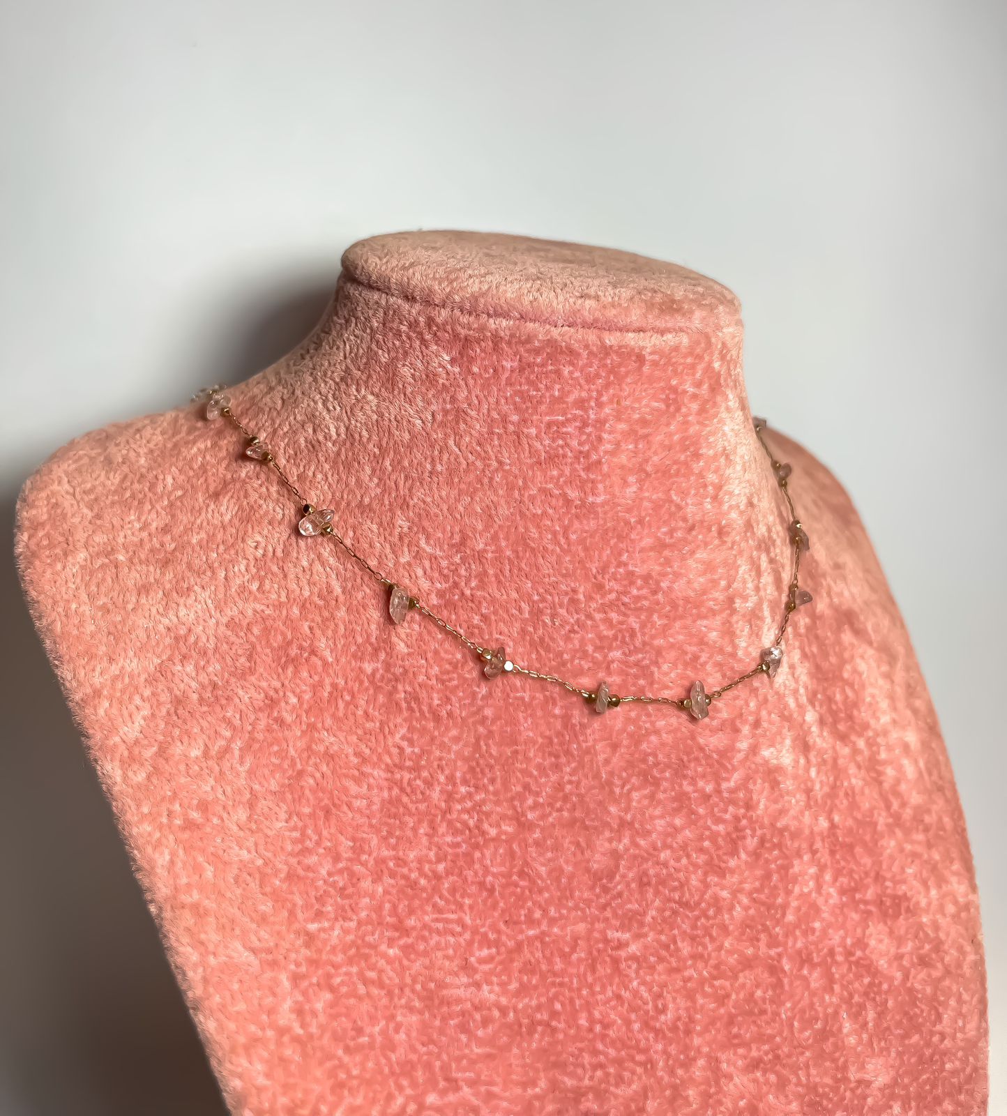 CHOKER PIEDRAS ROSAS