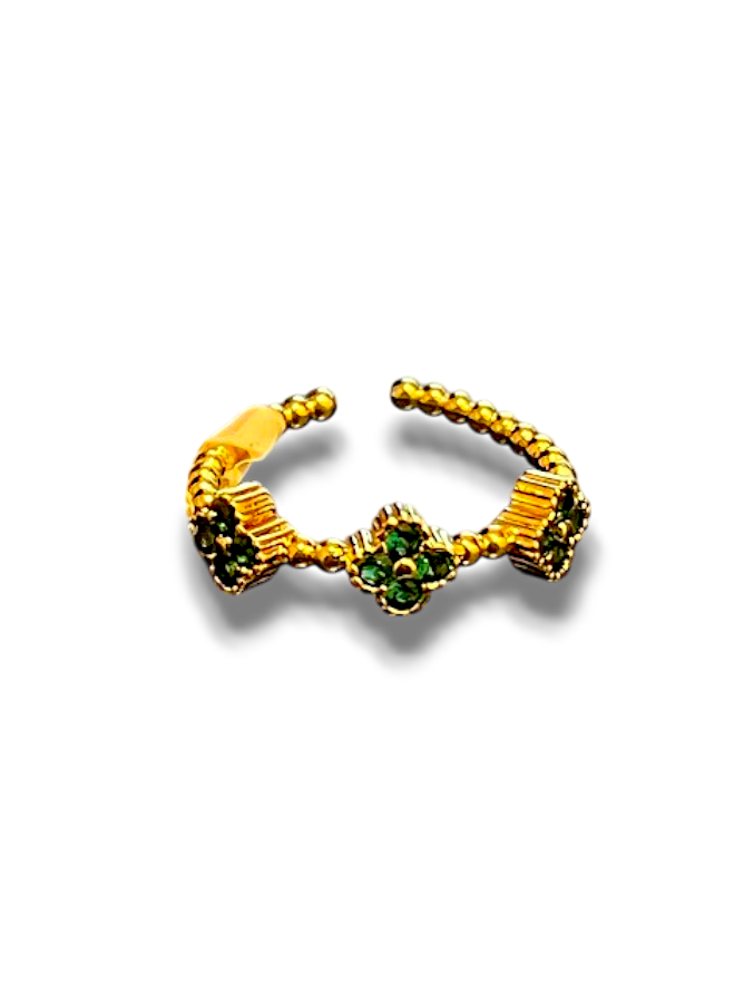 ANILLO FLORES VERDES