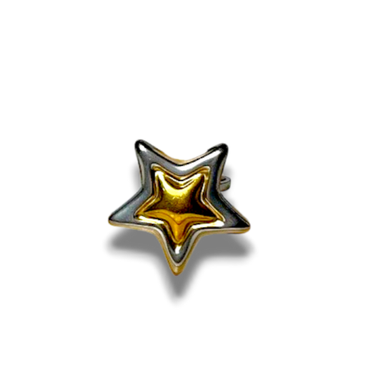 ANILLO ESTRELLA BICOLOR